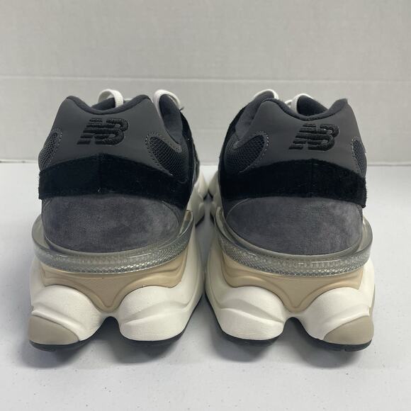 New Balance 9060 Black Phantom Magnet U9060BLC Size 13 White Black Chunky Shoe